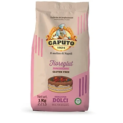 Abbildung von 6x Antico Molino Caputo Mehl Farina senza glutine per dolci Fioreglut Glutenfrei Kuchenmehl ideal for dessert 1Kg + Italian Gourmet polpa 400g