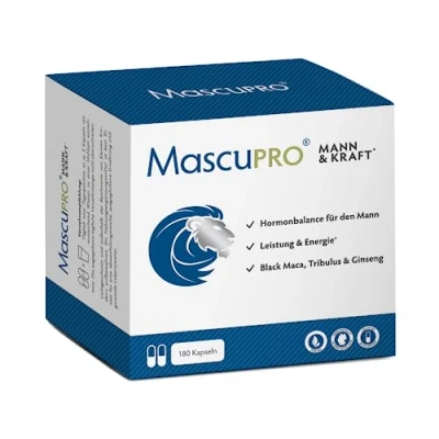 Abbildung von MascuPRO Mann &amp; Kraft schwarzer Maca Komplex 180 St