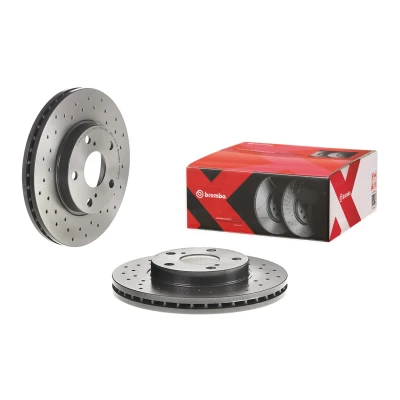 Abbildung von BREMBO 09.A865.1X Bremsscheibe 273 26 5 gelocht/innenbel. beschichtet hochgekohlt TOYOTA: Auris Schrägheck, Corolla X Limousine