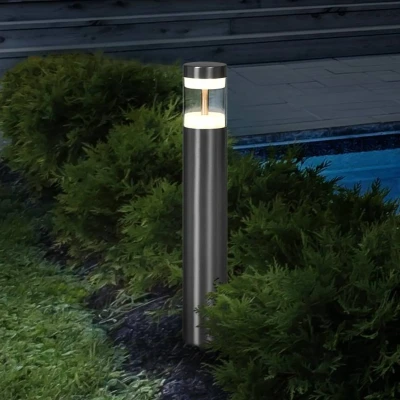 Abbildung von Ledvance ENDURA HYBRID HAGEN Außenleuchte, Hybridleuchte, 4W, 340lm, warmweiße Lichtfarbe, 3.000K Farbtemperatur, Edelstahl, IP44 &amp; IP67 Schutzklasse, Solar Stromnetzbetrieb