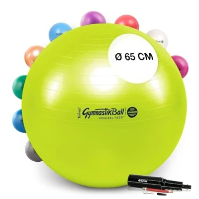 Abbildung von PEZZI Original Pezziball MAXAFE 65 cm m. Pumpe lindgrün Gymnastikball