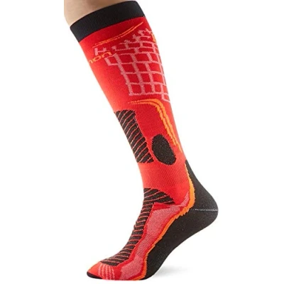 Abbildung von Salomon, 1 Paar hohe Socken, Unisex, X PRO, Polyamid/Polypropylen, Größe: S (36 38), Rot (Valiant Poppy/Cherry Tomato), LC1250200