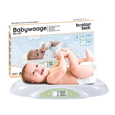 Abbildung von Babywaage Digitale Kinderwaage und Haustiere bis 25Kg LED Digitalanzeige Gewichtskontrolle ab Geburt Hohe Ablesegenauigkeit Tarafunktion Automatische Abschaltung Modell BA105