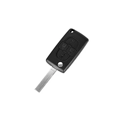 Abbildung von Schlüssel für Peugeot 807 1007 Citroen C8 FIAT Ulysse 4 Tasten Modell ohne Batterie Schlitz Fernbedienung Autoschlüssel
