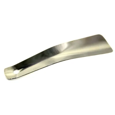 Abbildung von TelMo Schuhlöffel Metall Schuhanzieher 15cm, verchromt mit kleiner Lochung