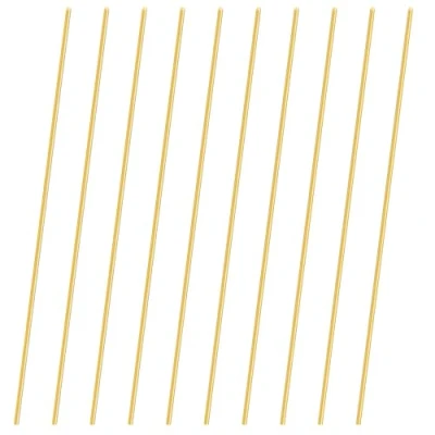 Abbildung von LAVMHAB Messingstab 1mm x 200mm, Massive Runde Messingstangen für DIY Handwerk (10 Stück)