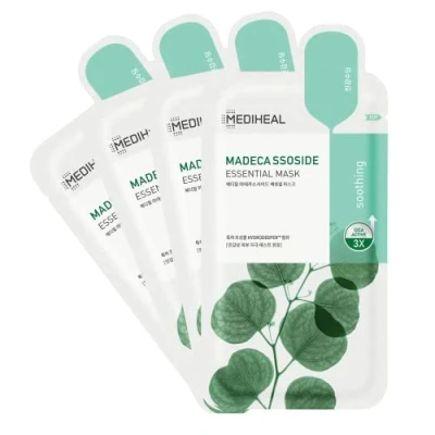 Abbildung von Mediheal Best Essential Maske, feuchtigkeitsspendend, beruhigend, heben, 4 Stück