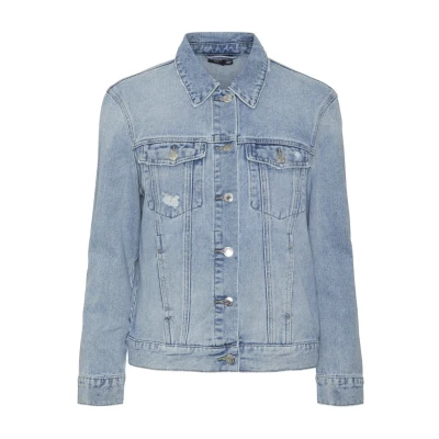 Abbildung von Vero Moda Vmzorica LS MIX NOOS Jeansjacke, Damen, Größe: Small, Light blue denim