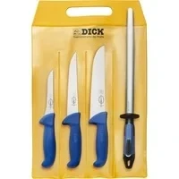 Abbildung von F. DICK Messer Set ErgoGrip 4 teilig (3 Fleischermesser, Wetzstahl