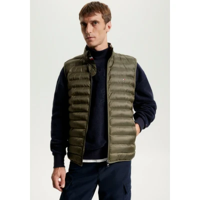 Abbildung von Tommy Hilfiger Packable Recycled Weste, Herren, Größe: Medium, Army green