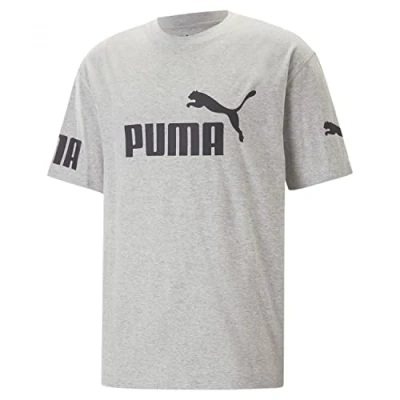 Abbildung von PUMA Herren Power Colorblock Tee T Shirt, Grau Light Gray Heather, M