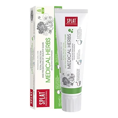 Abbildung von SPLAT PROFESSIONAL Medical Herbs entzündungshemmende Zahnpasta Zahncreme mit Heilkräutern beruhigender Wirkungs aufs Zahnfleisch in einer praktischen 100ml Packung