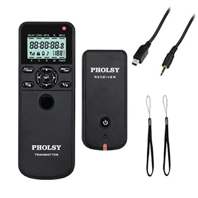 Abbildung von PHOLSY Kabelloser Timer Fernbedienung mit HDR und Intervalometer Kamera Fernauslöser Kompatibel Olympus E M1 M5 II M10 PL8 PL7 Panasonic S5 S1 G95 G91 G90 FZ10002 FZ2500 GH5