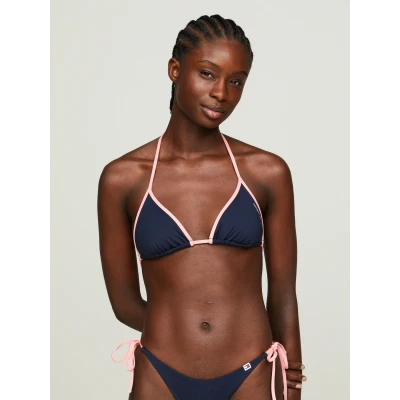 Abbildung von Tommy Jeans Halterneck Bikinitop, Damen, Größe: Small, Dark night navy
