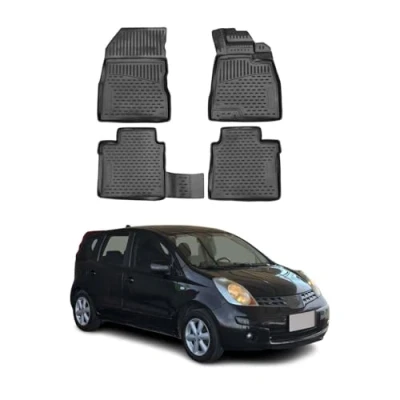 Abbildung von OMAC 5012444F Fußmattensatz Gummi, TPE (thermoplastischer Elastomer) 4 schwarz NISSAN: Note II Hatchback