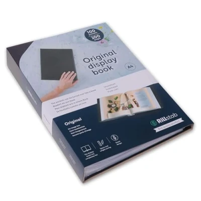Abbildung von Rillstab Sichtmappe A4 100 Hüllen schwarz
