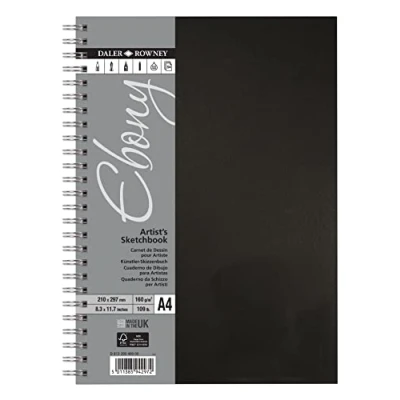 Abbildung von Daler Rowney Skizzenbuch, A4, Hochformat, harter Einband, spiralgeheftet