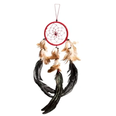 Abbildung von 40cm x 11cm Dreamcatcher Traumfänger Rot Dream Catcher