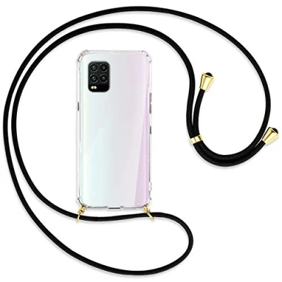 Abbildung von mtb more energy® Handykette kompatibel mit Xiaomi Mi 10 Lite 5G (6.57&#039;&#039;) schwarz/Gold Smartphone Hülle zum Umhängen Anti Shock Strong Full TPU Case