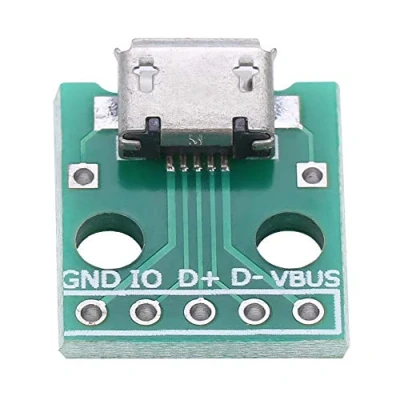Abbildung von 10 teilige Micro USB zu DIP Adapterplatine, 5 polige Breakout Platine mit 2,54 mm Abstand