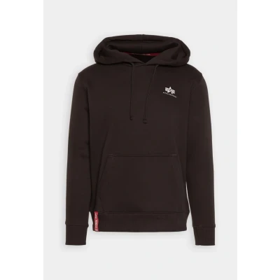 Abbildung von Alpha Industries Basic Hoody Small LOGO Kapuzenpullover, Herren, Größe: Large, Hunter brown
