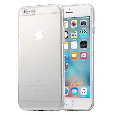 Abbildung von wortek iPhone 6 Plus / 6S Hülle Ultra Slim Silikon Schutzhülle Tasche TPU für Apple transparent