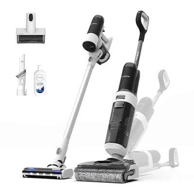 Abbildung von Tineco Floor ONE Switch S6 Stretch Nass Trockensauger, 180 Lay Flat, Anti Tangle, 85℃ Schnelltrocknend, 40min Nasssauger, 50min Staubsauger, 21kpa Doppelkante Reinigung des Ganze Haus &amp; unter Möbeln