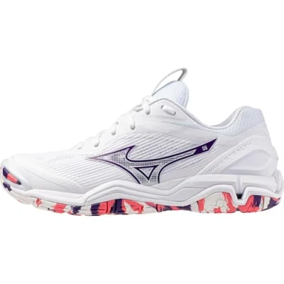 Abbildung von Mizuno WAVE STEALTH 6 Handballschuhe Weiß/VioletIndigo/CamelliaRos Damen Grösse 38