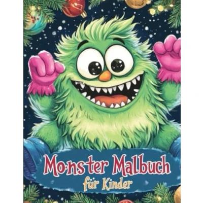 Abbildung von Monster Malbuch für Kinder: Weihnachten &amp; Mehr: 40 Süße Motive Kreativer Malspaß das ganze Jahr, nicht nur zu Weihnachten!