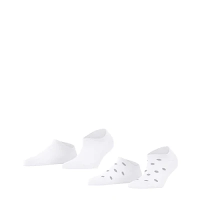 Abbildung von ESPRIT Damen Sneakersocken Mesh Dot 2 Pack W SN Baumwolle kurz gemustert Paar, Weiß (White 2300), 35 38
