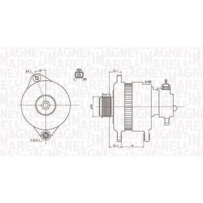 Abbildung von MAGNETI MARELLI 063731900010 Lichtmaschine 12V 110A OPEL: Astra H Caravan, Meriva A, Schrägheck