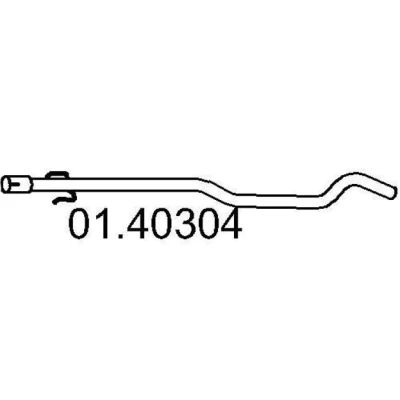 Abbildung von MTS 01.40304 Abgasrohr 1790 hinten für Endschalldämpfer OPEL: Meriva A