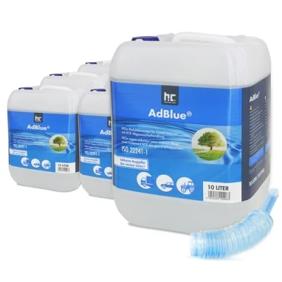 Abbildung von Höfer Chemie AdBlue 12 x 10L inkl. Ausgießer Harnstofflösung für Diesel Autos wie BMW &amp; VW Kanister mit Reduziert Giftige Stickoxide