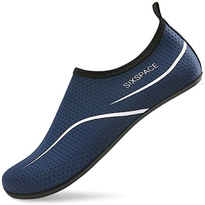 Abbildung von Sixspace Damen Herren Badeschuhe Wasserschuhe Schwimmschuhe Männer Frauen Strandschuhe Barfußschuhe für Strand,Pool,Meer,Wassersport,Tauchen,Surfen,Aqua Cycling(Dunkelblau 41 EU)