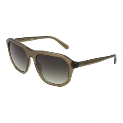 Abbildung von Guess Herren GU00057 95P Gläser SONNENBRILLEN Plastik Grün Grau Quadratisch Normal Schattiert