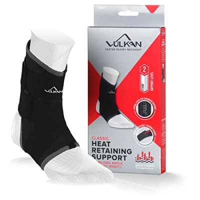 Abbildung von Vulkan Classic Right Ankle Brace, Small, Support for Rolled Ankles, Sprains, and Strains, Compression Sleeve Athletes Exercising, Stabiliser Achilles Injuries Plantar Fasciitis