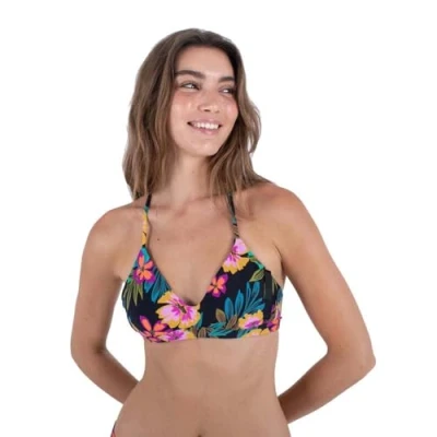 Abbildung von Hurley Damen Fiji Fantasy verstellbares Bikinioberteil Bikini, Blumenmuster, L