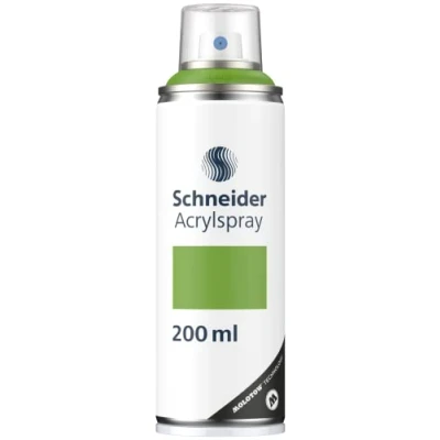 Abbildung von Schneider Paint It 030 Supreme DIY Acryllack (hochdeckende Sprühfarbe, UV beständig, 200 ml, Acrylspray für fast alle Untergründe) green matt
