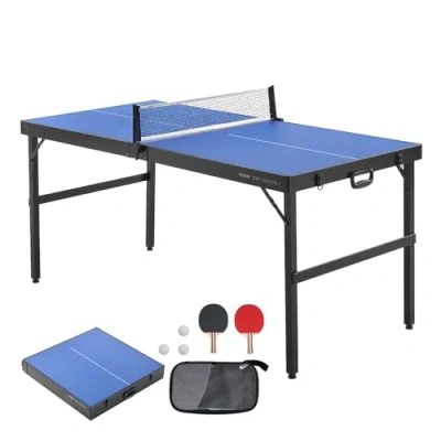 Abbildung von VEVOR Mittelgroßer Tischtennistisch Ping Pong Tisch Faltbar 1526x665x718mm