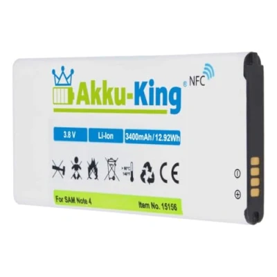 Abbildung von Akku King kompatibel mit Samsung EB BN910BBE Li Ion 3400mAh NFC für Galaxy Note 4, SM N910F, N910A, N910W8, N910FQ