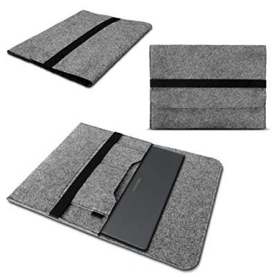 Abbildung von NAmobile Filz Tasche kompatibel für Medion Akoya E3222 Laptop Hülle Sleeve Schutzhülle Schutz Cover Universal Notebooktasche, Farben:Grau