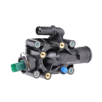 Abbildung von FEBI BILSTEIN 34977 Thermostatgehäuse mit Temperaturschalter PEUGEOT: 307 SW, Schrägheck, Partner II Tepee, CITROËN: Xsara Picasso kfzteile,
