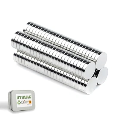 Abbildung von UTOMAG 100 Stück Neodym Magnete 5x1mm, Ultra Starke Mini Permanent Magneten, Runde Klein Magnets für Kühlschrank, Magnettafel Whiteboard, Bänder, Pinnwand, Fotos, Karte, Miniaturen