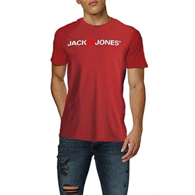 Abbildung von JACK &amp; JONES Jjecorp Logo Tee SS Crew Neck Noos T Shirt Herren Gr. XXL, Rot (Rio Red)