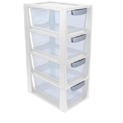 Abbildung von SUNWARE Omega Schubladen Modul 6 Liter 33,5 x 22 15,3cm transparent/weiß