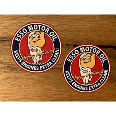 Abbildung von 24/7stickers #838 / 2X ESSO Aufkleber je 8cm Old School Hot Rod Tuning Vintage Retro Power Oldtimer Öl Oil