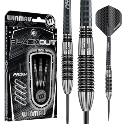 Abbildung von Winmau Dartpfeil Blackout Steeldart 1043, 24 g und 26