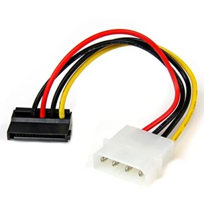 Abbildung von StarTech.com 15cm 4 Pin Molex auf SATA Kabel links gewinkelt Stecker/Buchse