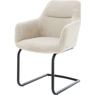 Abbildung von Schwingstuhl Pejo Flex Cord Beige Freischwinger rund Schwarz