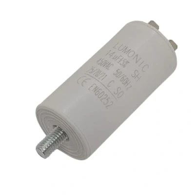 Abbildung von Lumonic Anlaufkondensator mit Stecker 6,3x0,8mm I 14µF 450V 34x70mm 14uF Motorkondensator Kunststoffgehäuse Betriebskondensator für Pump
